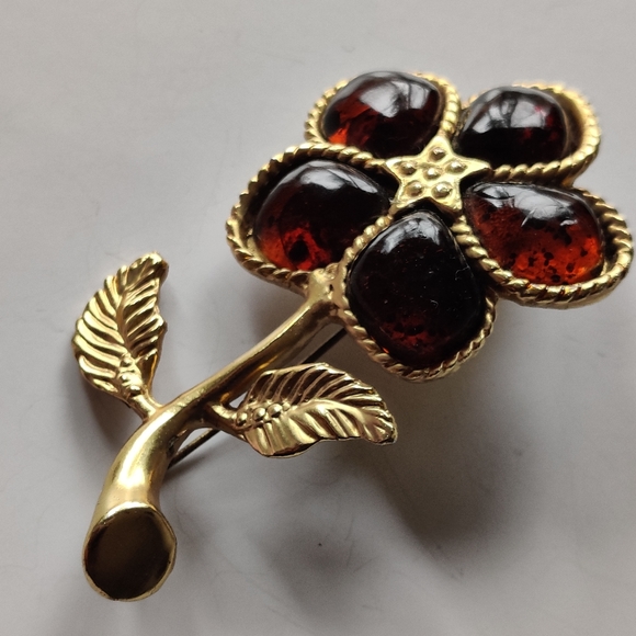 Vintage Christian LaCroix Flower Brooch - Picture 7 of 15